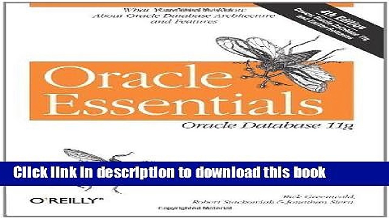 Read Oracle Essentials: Oracle Database 11g by Rick Greenwald (Nov 8 2007)  Ebook Free