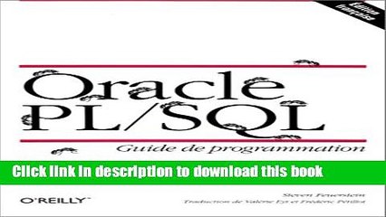 Read Oracle PL/SQL : Guide du programmeur (avec disquette)  Ebook Online
