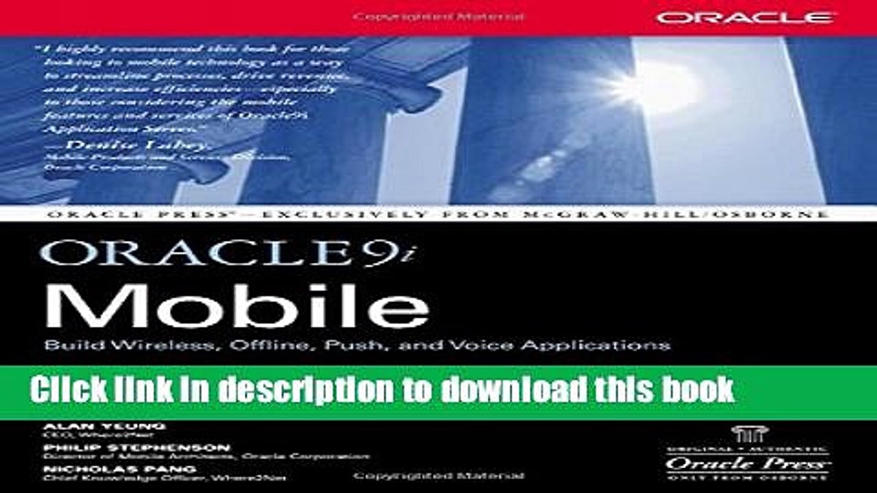 Read Oracle9i Mobile  PDF Free