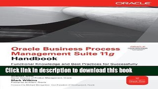 Download Oracle Business Process Management Suite 11g Handbook (Oracle Press)  PDF Online