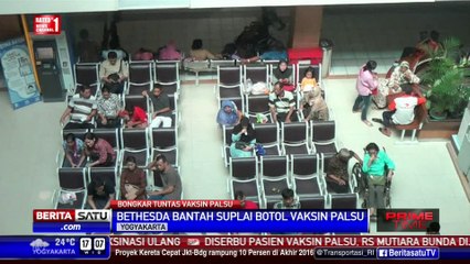 RS Bethesda Bantah Suplai Botol Vaksin Palsu