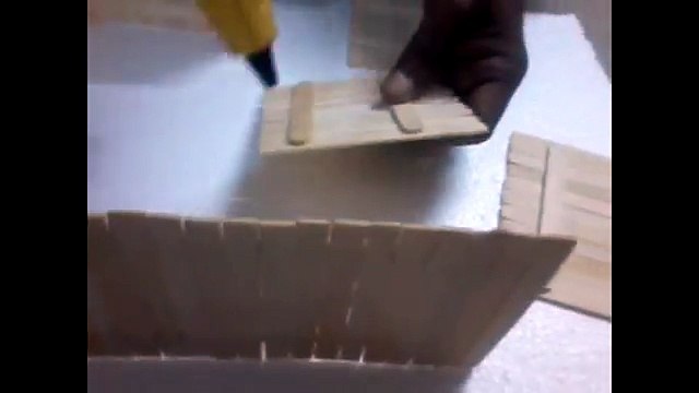 How to make a duplex house uisng Popsicle sticks - ice cream sticks