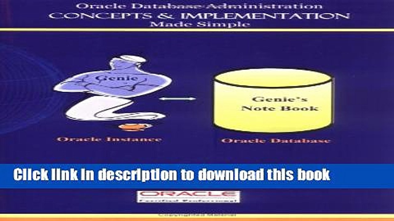 Read Oracle Database Administration Concepts   Implementation Made Simple  PDF Free