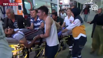 Yaralanan vatandaşlar tedavi altına alındı