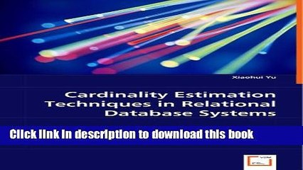 Download Cardinality Estimation Techniques in Relational Database Systems  Ebook Online