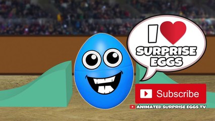 Colors Surprise Eggs Vehicle Banana Car MotorBike Boat And More - Surprise Eggs Nursery Rhymes_86