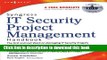 Read Syngress IT Security Project Management Handbook Ebook Free