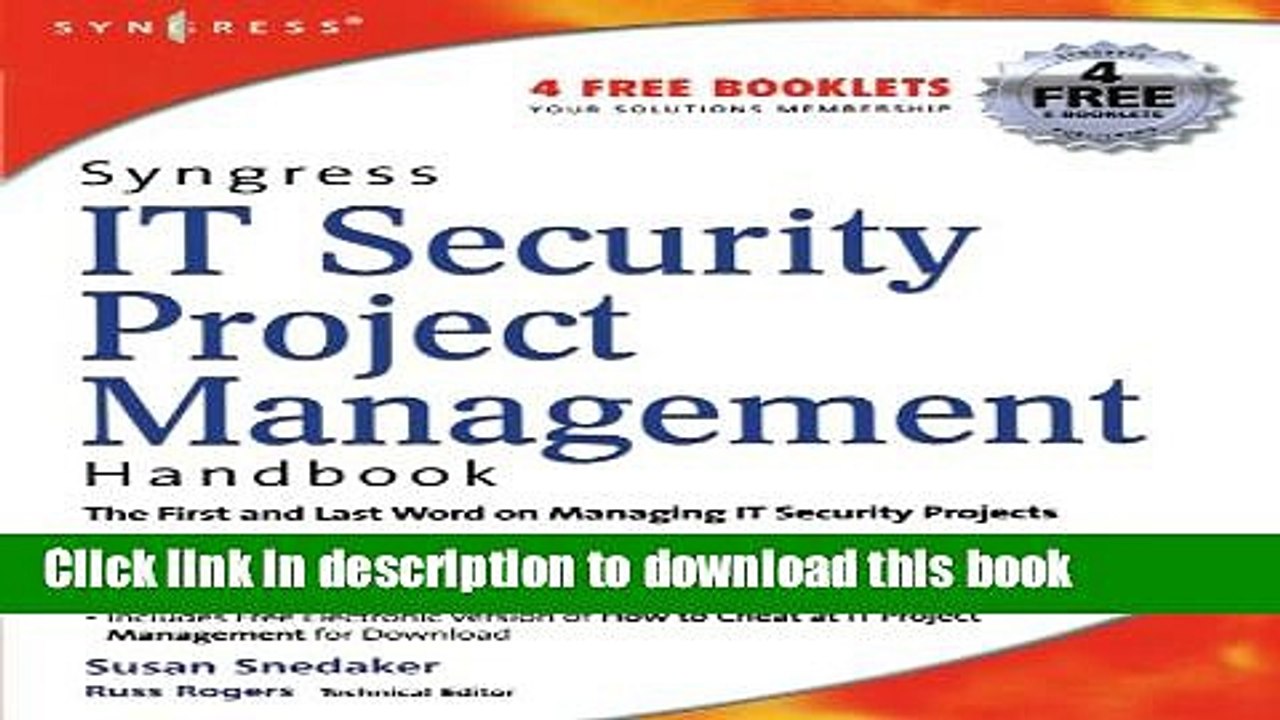 Read Syngress IT Security Project Management Handbook Ebook Free