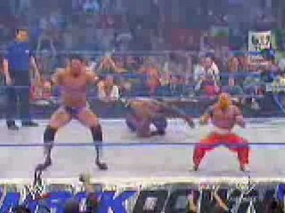 Batista helps Rey Mysterio