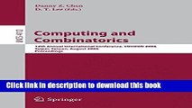 Read Computing and Combinatorics: 12th Annual International Conference, COCOON 2006, Taipei,