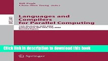 Read Languages and Compilers for Parallel Computing: 15th Workshop, LCPC 2002, College Park, MD,