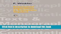 Read Polynomial Algorithms in Computer Algebra (Texts   Monographs in Symbolic Computation) Ebook