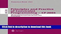 Read Principles and Practice of Constraint Programming - CP 2003: 9th International Conference, CP