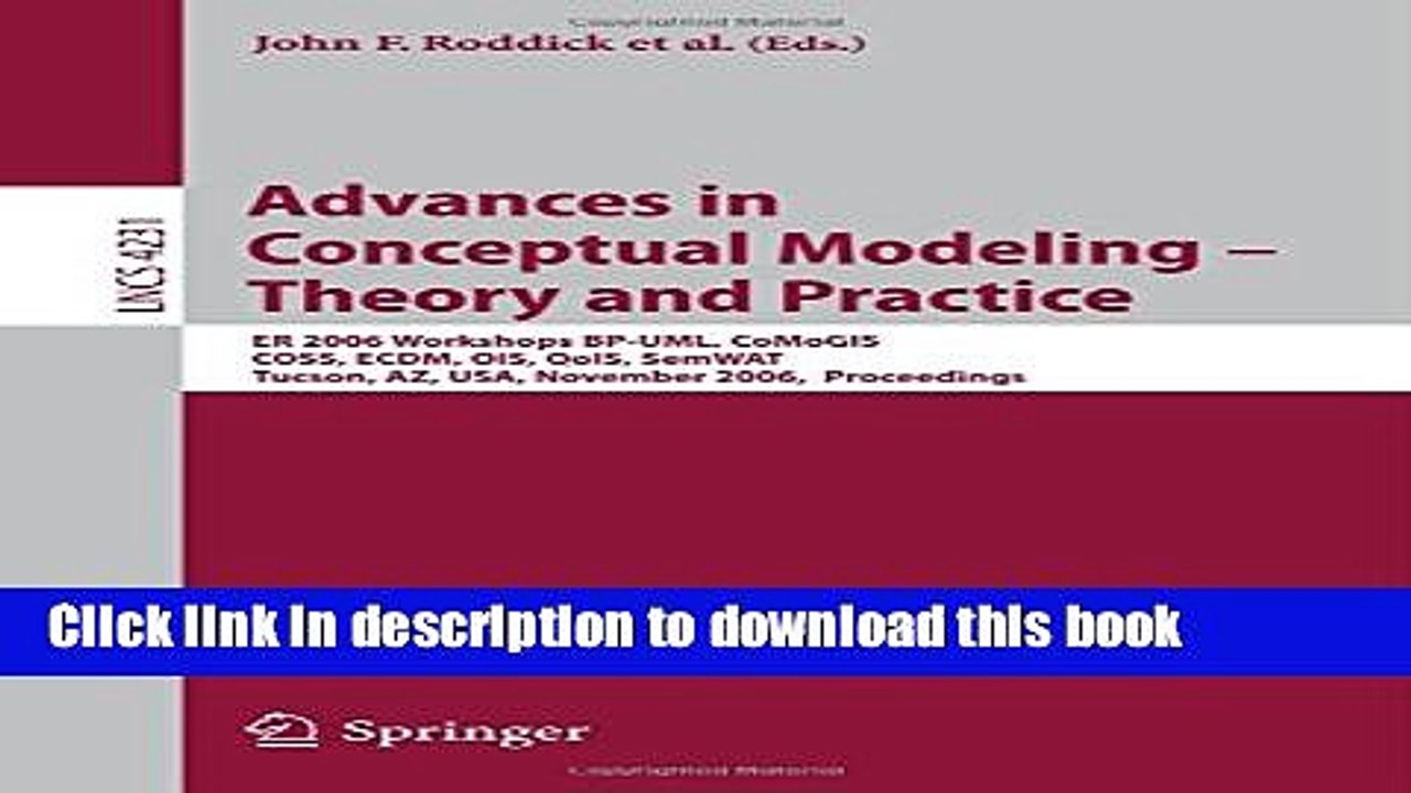Read Advances in Conceptual Modeling - Theory and Practice: ER 2006 Workshops BP-UML, CoMoGIS,