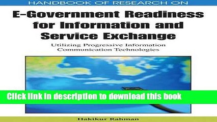 Read Handbook of Research on E-government Readiness for Information and Service Exchange: