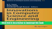 Read Innovations in Computer Science and Engineering: Proceedings of the Third ICICSE, 2015