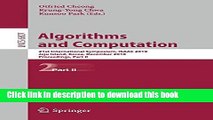 Read Algorithms and Computation: 21st International Symposium, ISAAC 2010, Jeju Island, Korea,