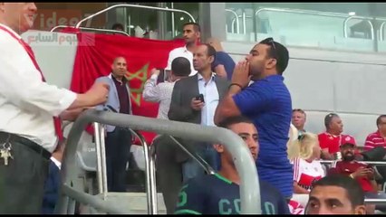 بالفيديو.. مغاربة يؤازرون الوداد أمام الأهلى فى مدرجات برج العرب