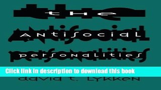 Read Book The Antisocial Personalities ebook textbooks