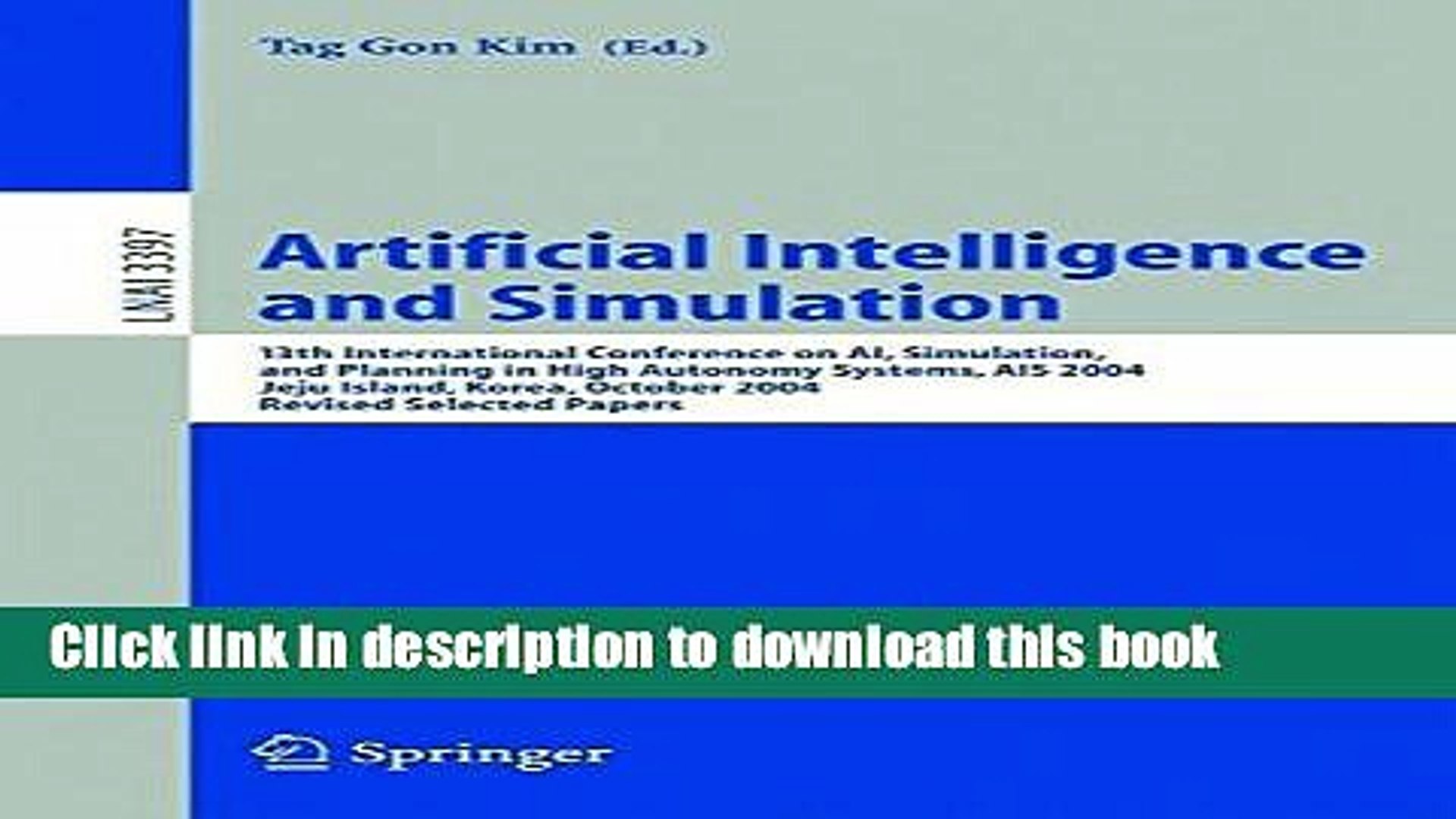 Read Artificial Intelligence and Simulation.  PDF Free