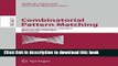 Read Combinatorial Pattern Matching: 22nd Annual Symposium, CPM 2011, Palermo, Italy, June 27-29,