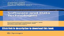 Read Software and Data Technologies: First International Conference, ICSOFT 2006, SetÃºbal,