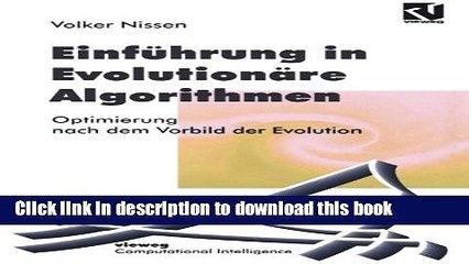 Read EinfÃ¼hrung in EvolutionÃ¤re Algorithmen: Optimierung nach dem Vorbild der Evolution