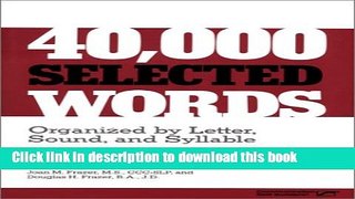 Read Book 40,000 Selected Words ebook textbooks