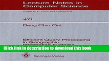 Read Efficient Query Processing in Geographic Information Systems (Lecture Notes in Computer