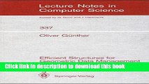 Download Efficient Structures for Geometric Data Management (Lecture Notes in Computer Science)