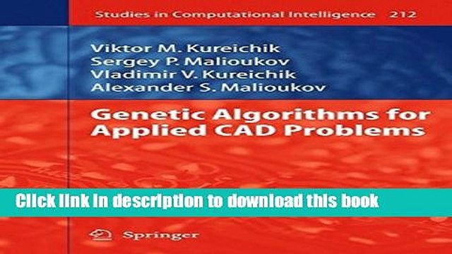 Read Genetic Algorithms for Applied CAD Problems (Studies in Computational Intelligence) Ebook