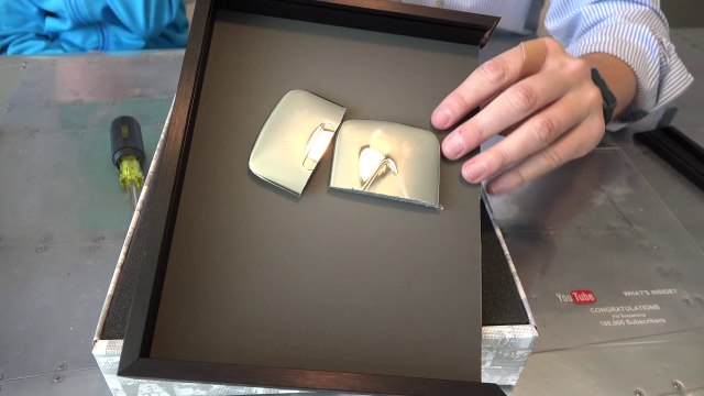 What's inside the YouTube Silver Play Button- WHAT'S INSIDE Series