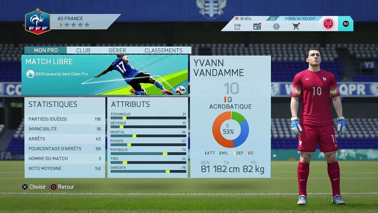 Fifa 16 - Matche Club Pro #1