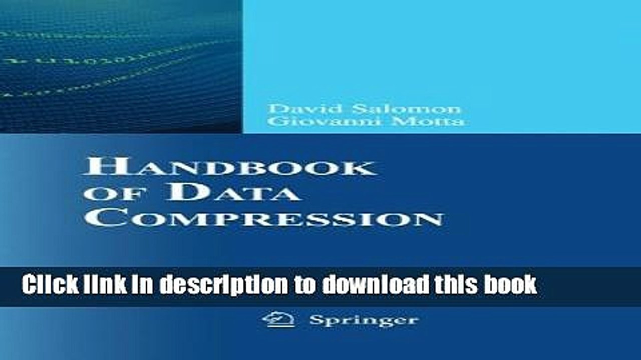 Read Handbook of Data Compression PDF Online