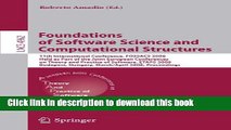 Read Foundations of Software Science and Computational Structures: 11th International Conference,