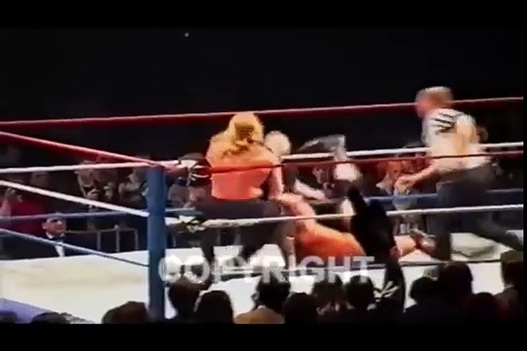 Referee  WWE Wrestler Triple H Brutally Attack A Fan Who Sneaks Up On Stone Cold Steve Austin