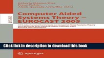 Read Computer Aided Systems Theory - EUROCAST 2005: 10th International Conference on Computer