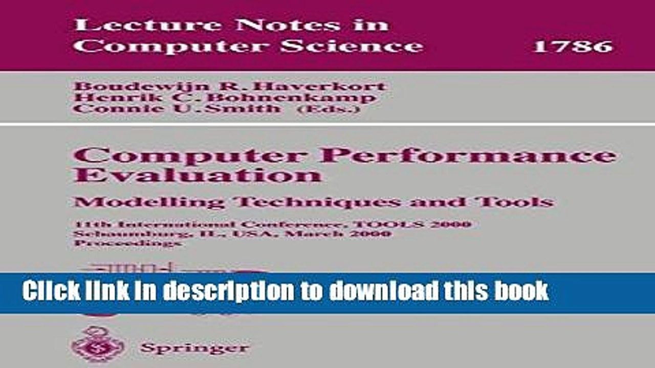 Read Computer Performance Evaluation. Modelling Techniques and Tools: 11th International