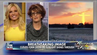 Signs in the Sky : Clouds shaped like a cross illuminate Michigan Sky during Sunrise (Jan 17, 2016)
