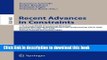 Read Recent Advances in Constraints: 11th Annual ERCIM International Workshop on Constraint