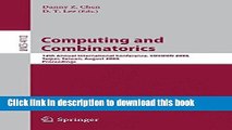 Read Computing and Combinatorics: 12th Annual International Conference, COCOON 2006, Taipei,