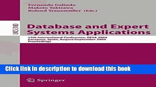 Read Database and Expert Systems Applications: 15th International Conference, DEXA 2004, Zaragoza,