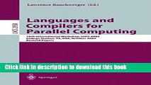Read Languages and Compilers for Parallel Computing: 16th International Workshop, LCPC 2003,