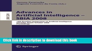 Download Advances in Artificial Intelligence - SBIA 2008: 19th Brazilian Symposium on Artificial