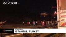 Turkish army and supporters of Erdogan in face off