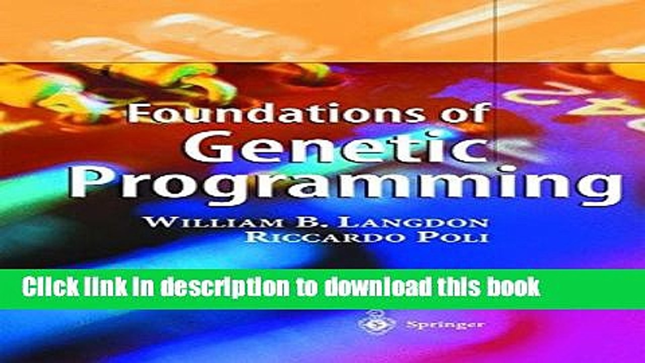 Read Foundations of Genetic Programming Ebook Free