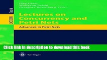 Read Lectures on Concurrency and Petri Nets: Advances in Petri Nets  Ebook Free