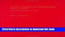 Read Latin American Dramatists since 1945: A Bio-Bibliographical Guide Ebook Free