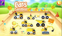 Cartoon Bulldozers For Kids - Cars in sandbox  Construction Vehicles - App for Children