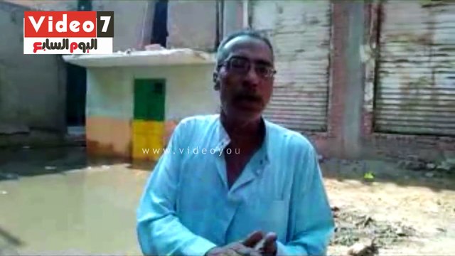 قرية شبرا بيل بالغربية تغرق في مياه الصرف
